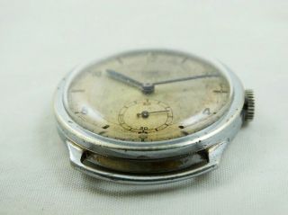 Record Watch Co.  Geneve Vintage Military WW2 Swiss Wire Lug Mens Watch 40s. 7