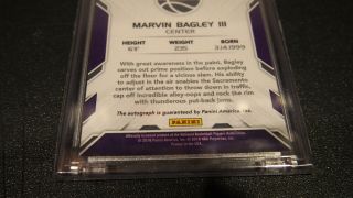 2018 - 19 MARVIN BAGLEY NEXT DAY AUTO RC ROOKIE SSP SP ON CARD 1ST AUTO RARE 6