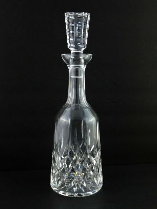 Vintage Waterford Crystal Lismore Wine Liquor Decanter W Cut Stopper 13 " Tall