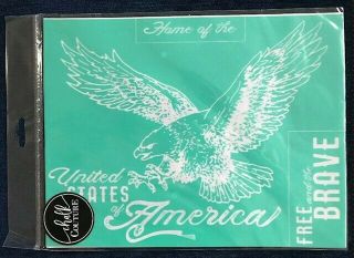 Retired Beyond Rare United States Eagle Chalk Couture Transfer Stencil