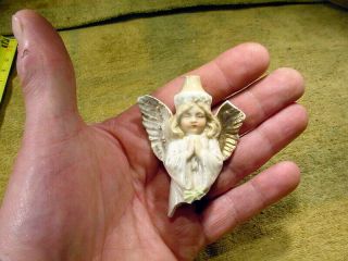 4 x excavated vintage jesus angel,  figurine age 1890 mixed media B 144 8