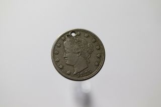 Usa Nickel 5 Cents 1885 Holed Rare B18 K7694