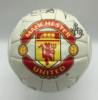 Rare Manchester United 2001/02 Squad Signed Football,  Official Ferguson