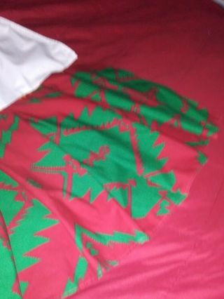 Vtg Ralph Lauren Red Green Southwestern Aztec Queen Bedskirt