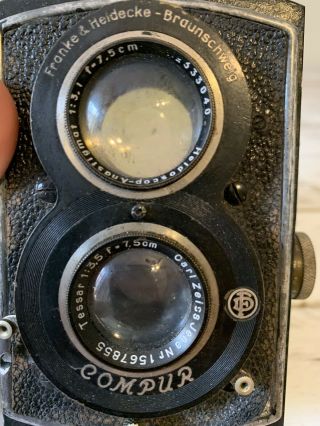 Vintage Rolleiflex Carl Zeiss f=75 mm 1:3.  5 camera 3