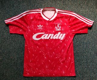 Liverpool Home Shirt - Vintage 1989 - 91 S/m Adult Adidas Candy