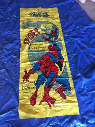 Vintage Not Htf 71”x26” Marvel Spiderman 1977 Pool Float Comic Shpg