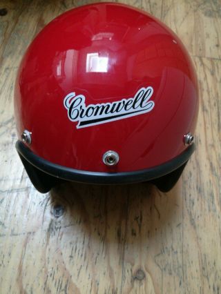 Vintage Cromwell Open Face Racing Helmet - 70s? Approx 52cm