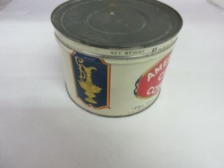 VINTAGE AMERICA ' S CUP COFFEE TIN ADVERTISING COLLECTIBLE 74 - H 3