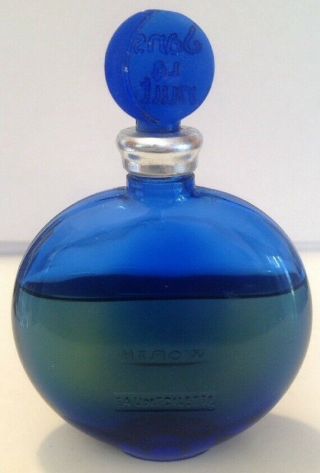 RARE VINTAGE R.  LALIQUE COBALT BLUE 30ml PERFUME BOTTLE 80 Of DANS LA NUIT LEFT 2