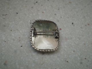 Vintage Thomas Mott Sterling Silver Butterfly Wing Sulphide Cameo Pin 4
