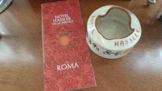 Hotel Hassler Villa Medici Rome Vintage Advertising Brochure & Ash Tray