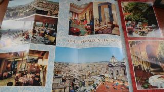 HOTEL HASSLER VILLA MEDICI ROME VINTAGE ADVERTISING BROCHURE & ASH TRAY 5