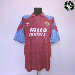 Aston Villa Vintage Umbro Home Football Shirt Jersey 1990/92 (xl)