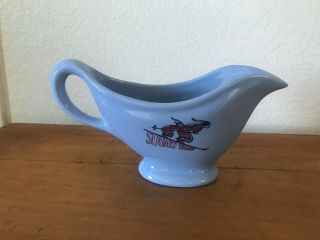 Vintage 1960 Squaw Valley Winter Olympics Tepco China Advertising Gravy Boat