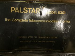 Vtg PALSTAR 8301 Cassette Tape Answering Machine VOX Record A Call TELECOM 2