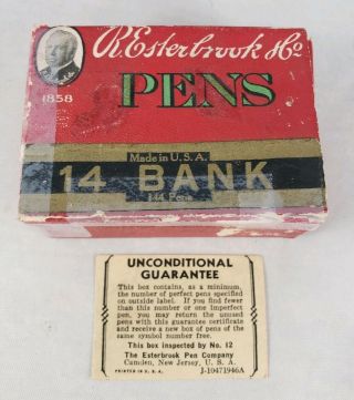 Vintage R.  Esterbrook Pen Nibs 14 Bank - 125,