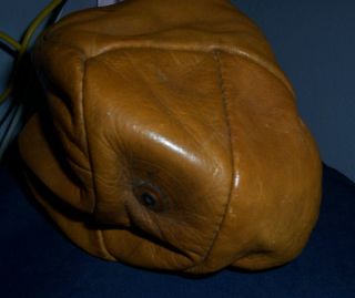 Vintage 1940s Soft Leather Round Ball Sporting Goods 4