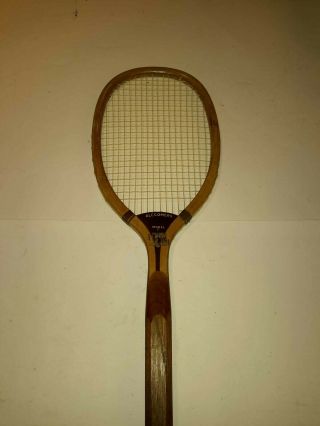 Antique A.  G.  Spalding Wood Tennis Racquet Circa 1912 Rare Vintage Model " F "