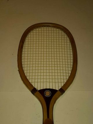 ANTIQUE A.  G.  SPALDING WOOD TENNIS RACQUET CIRCA 1912 RARE VINTAGE MODEL 