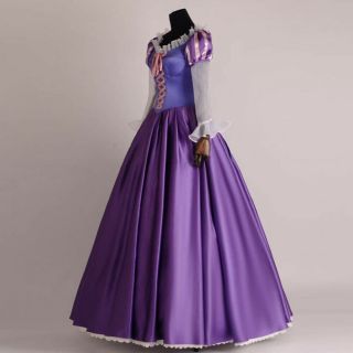 Women Costume Cosplay Rapunzel Princess Dress Fancy Fairytale Ball Gown Outfit 3