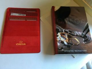 AUTHENTIC VINTAGE OMEGA BLUE DIAL WATCH WRISTWATCH BOX & BOOK & CARD CASE ONLY 4