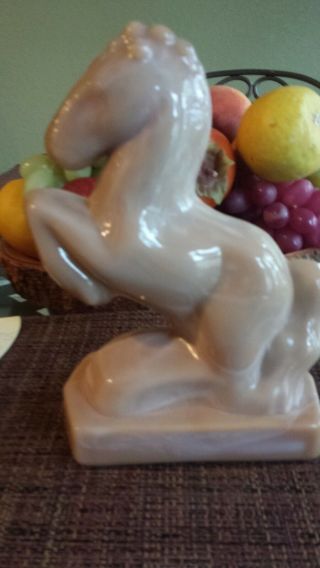 Vintage Le Smith Rearing Horse Bookend (hard To Find Slag) Coffee/latte Color