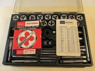 Vintage Craftsman 5209 Kromedge Tap & Die Set,  Standard,  Usa