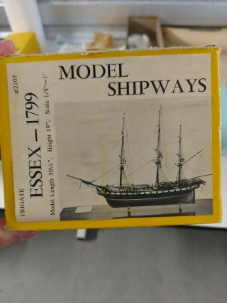 Vintage Model Shipways Us Navy 32 Gun Frigate Essex 1799 Wood Ship Model Kit