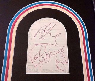 Rainbow Autographed Display Signed By Ritchie Blackmore,  Glover,  Airey W/ Rare