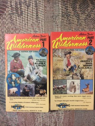 American Wilderness,  Rare 1971,  Part 1 & 2 (vhs) Arthur Dubs