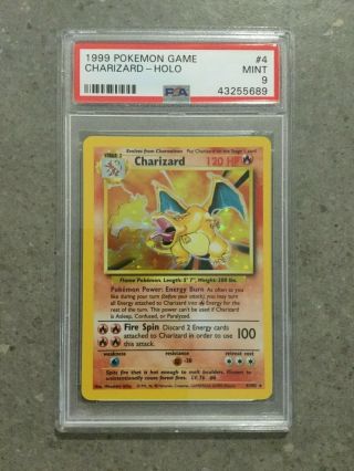Pokemon Tcg Cards Charizard 4/102 Base Set Holo Rare Psa 9