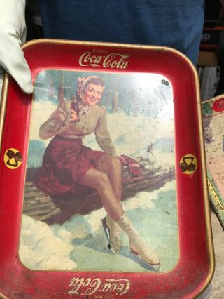 Vintage Coca - Cola Tray And Themometer