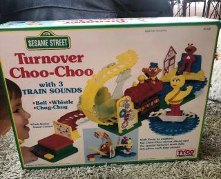 Vintage 1993 Rare Tyco Preschool Sesame Street Turnover Choo - Choo Toy