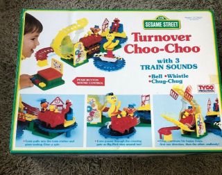 Vintage 1993 RARE Tyco Preschool Sesame Street Turnover Choo - Choo Toy 2