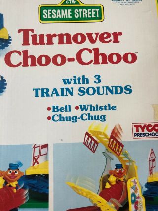 Vintage 1993 RARE Tyco Preschool Sesame Street Turnover Choo - Choo Toy 7