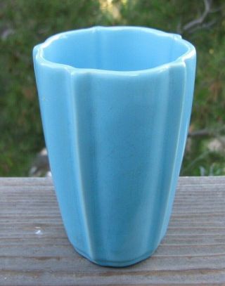 Vintage Catalina Pottery Turquoise Starlight Vase 5 " Ca 1927 - 37
