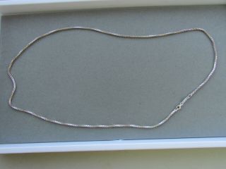 Vintage Designer Paolo Romeo Sterling Silver Box Chain Necklace 30  Long Italy