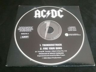 AC/DC THUNDERSTRUCK CD RARE PROMO SAMPLE AUSTRALIA 656319 2 ALBERT PRODUCTIONS 5