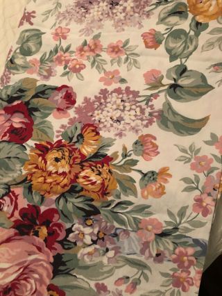 Vintage Pre - Owned Ralph Lauren Allison Queen Size Flat Sheet,  2 King Pillowcases