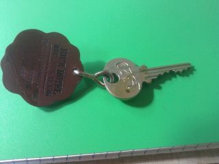 Vintage Collectible Rice Hotel Room Key & Fob 1329 Houston,  Tx