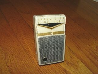 Vintage 1960 Trancel Tr 80 8 Transistor Radio,  Complete Reverse Paint