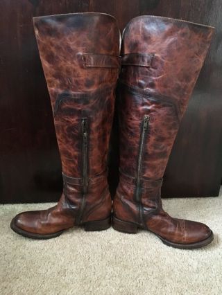 FREEBIRD BY STEVEN ' QUEBEC ' OTK LEATHER BOOT COGNAC❤️SIZE 10❤️RARE❤️ MSRP $395 2