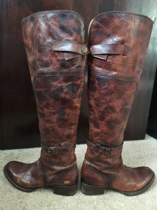 FREEBIRD BY STEVEN ' QUEBEC ' OTK LEATHER BOOT COGNAC❤️SIZE 10❤️RARE❤️ MSRP $395 5