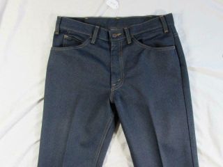 Vtg 70s Usa Made Levi 517 Faux Denim Sta Prest Pants 32x33 Polyester Jeans