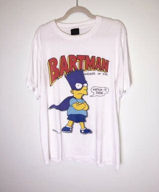 The Simpsons Bartman Vintage 1989 T - Shirt Single Stitch Sleeves