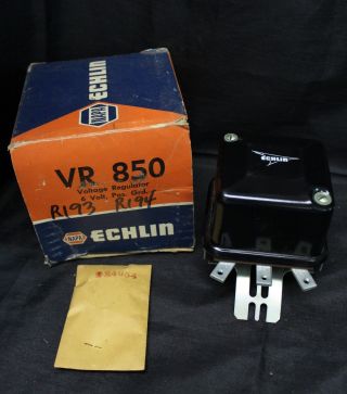 Vintage Nos Echlin Vr850 Voltage Regulator 6 Volts Ihc,  John Deere,  Massey (187)