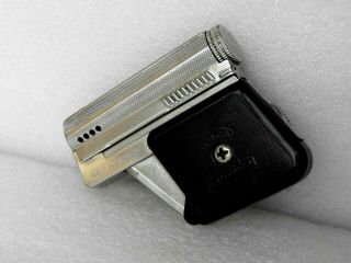 Vintage Chrome Black Rare Petrol Imco 6900 Gun Lighter Patent Made In Austria