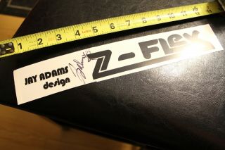 Jay Adams Autographed Z - Flex Dogtown Zephyr Z - Boys Vintage Skateboarding Sticker