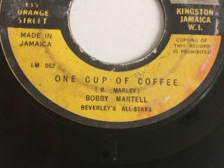 Bobby Martell aka Bob Marley 1963 One Cup of Coffee 45 BEVERLY’S Record RARE 2